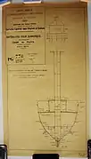 Plan de coupe au maître du bateau-feu Le Havre