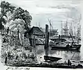 Die Schiffswerft Reiherstieg in Hamburg, 1840