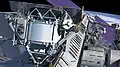 Image de synthèse : AMS-02 installé sur le site de fixation de charge utile S3 de l'ISS