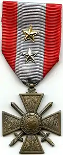 Croix de guerre des TOE.
