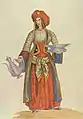 Femme grecque de Constantinople avec lave-main et pichet.