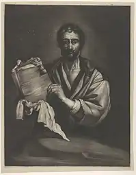 Un philosophe, impatient, tenant un livre avec un chiffon, XVIIe&nbsp;siècle, Bernard Vaillant (créateur Ribera), Metropolitan Museum of Art, New York .