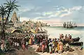 L'arrivée de Vasco de Gama à Calicut en 1498, Alfredo Roque Gameiro, v. 1900