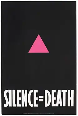 Affiche de la campagne Silence = Mort d'ACT UP.