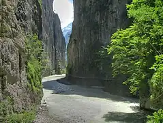 Un point large des gorges.