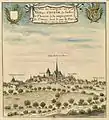 Relevé de l'abbaye par Louis Boudan fin XVIIe&nbsp;siècle pour Gaignières.