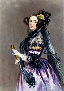 Portrait d'Ada Lovelace ; image comportant 130&nbsp;000 couleurs différentes.