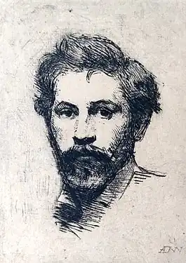 Autoportrait, 1885-1890 (Eau-forte ; 8,3&nbsp;×&nbsp;6,3&nbsp;cm), Collection privée