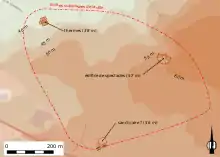 Carte en couleurs schématisant les courbes de niveau d'un territoire.