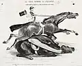 &nbsp;« Jeune Groom qui n'a pas la force », Les petits bonheurs de l'équitation n° 7 (Aubert éditeur, 1842)