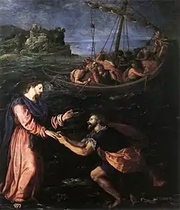 St Pierre marchant sur l'eau1590, Offices.