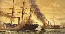 La Corvette allemande Augusta sur la Gironde durant la guerre de 1870