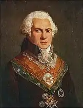 Portrait en peinture d'un notable du XVIIIe&nbsp;siècle