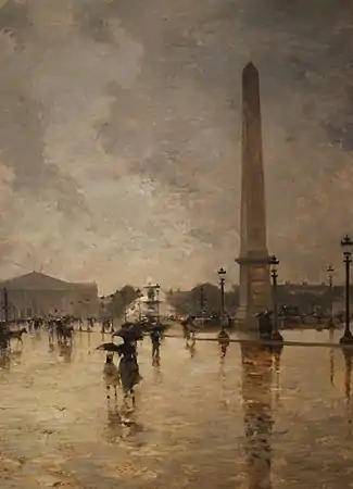 Alfred Smith, Averse place de la Concorde, 1888.