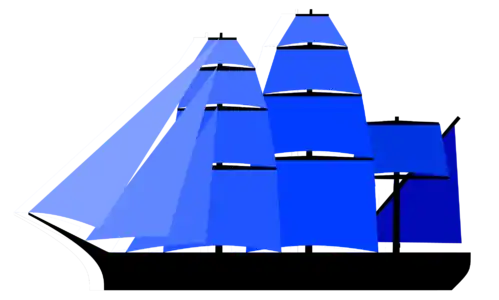 XVIIIe&nbsp;siècle : les focs remplacent la civadière, les mâts prennent de la hauteur permettant l'installation d'étages de voiles supplémentaires, une voile carrée est ajoutée au mât d'artimon