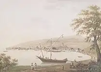 Première moitié du XIXe&nbsp;siècle, les murailles entourent encore la ville.