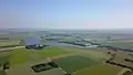 Vue aérienne de la centrale solaire sur le site en 2018