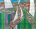 Visson: "Ambiance sur le Lac Léman", 50x60 (1984).