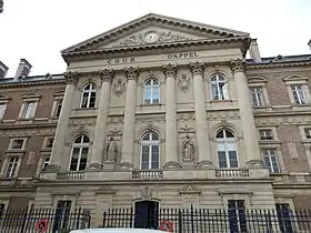 Palais de justice d'Amiens : façade est, corps central (cour d'appel)