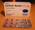 Boîte de Laroxyl de chez Roche de 25&nbsp;mg.