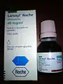 Boîte de Laroxyl de chez Roche de 40&nbsp;mg/ml et flacon de 20&nbsp;ml.