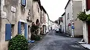 La rue Panecau avec la maison natale de Bertrand Ducournau