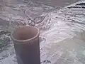 Le sommet de la cheminée.