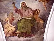 saint Matthieu dans la Fresque de l’église du Saint Sacrement à Ancône.