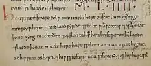 Extrait d'une page de manuscrit rédigée en petits caractères noirs