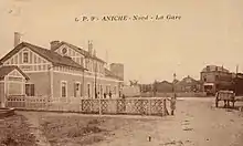 La gare d'Aniche vers 1920.