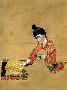 Dame jouant au Jeu de Go, vers 744.