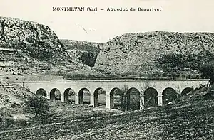 Aqueduc de Beau Rivé à la fin du XIXe siècle.