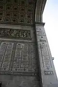 Sur l'arc de triomphe.
