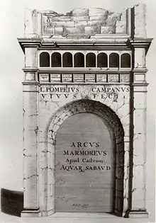 L'arc de Campanus dessiné par Borgonio en 1674.