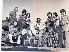 Arman sur un tournage