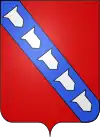 Blason de Marguerite de la Barre d’Erquelinnes, épouse du comte Antoine d’Ursel, qui acquit le domaine du Moisnil le 21 mars 1939.