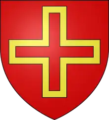 Armoiries des Tripoli : de gueules à la croix d'or vidée de gueules