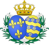 Armoiries de la princesse Marie-Marguerite Vargas Santaella, duchesse d'Anjou.