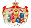 Armoiries de la reine consort Caroline-Mathilde de Danemark et de Norvège (1766-1772).