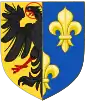 Armoiries imaginaires de Charlemagne d'après les fresques du château de la Manta.