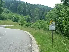 Kilomètre à 8 % à 5&nbsp;km du sommet