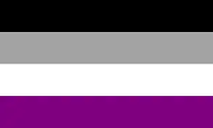 Drapeau de la fierté asexuelle.