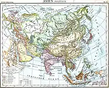 Carte de 1899 par l'éditeur allemand Westermann Verlag&nbsp;(en)