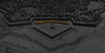 Tenaille simple vue sur le plan-relief d'Ath.