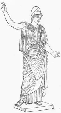 Dessin de la statue en pied
