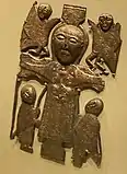 Plaque de crucifixion de Rinnegan, VIIIe&nbsp;siècle.