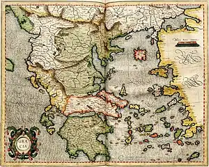 Carte des îles grecques.