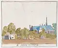 L'abbaye dans l'Atlas Shoemaker entre 1710 et 1735.
