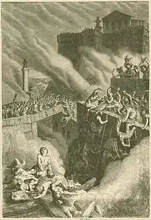 Vue d'artiste de l'attaque finale sur Carthage