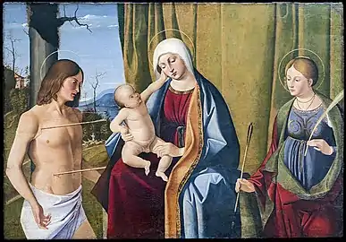La Vierge et L'Enfant entre saint Sébastien et sainte Ursule, musée des Augustins, Toulouse